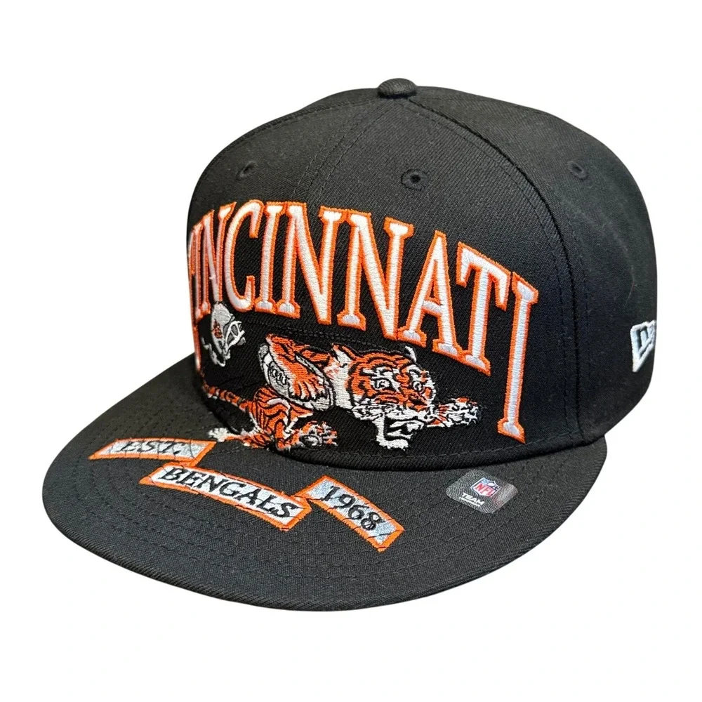 Cincinnati Bengals New‎ Era 59FIFTY Fitted Hat 7 1/4 Black NFL Football New